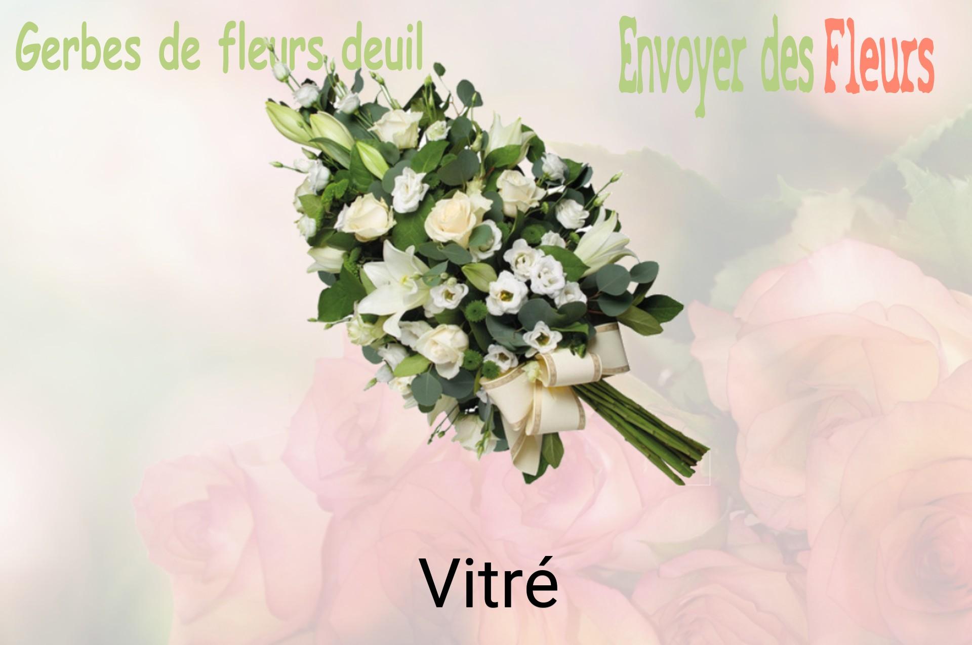 Gerbe de fleurs de deuil livrée à Vitré